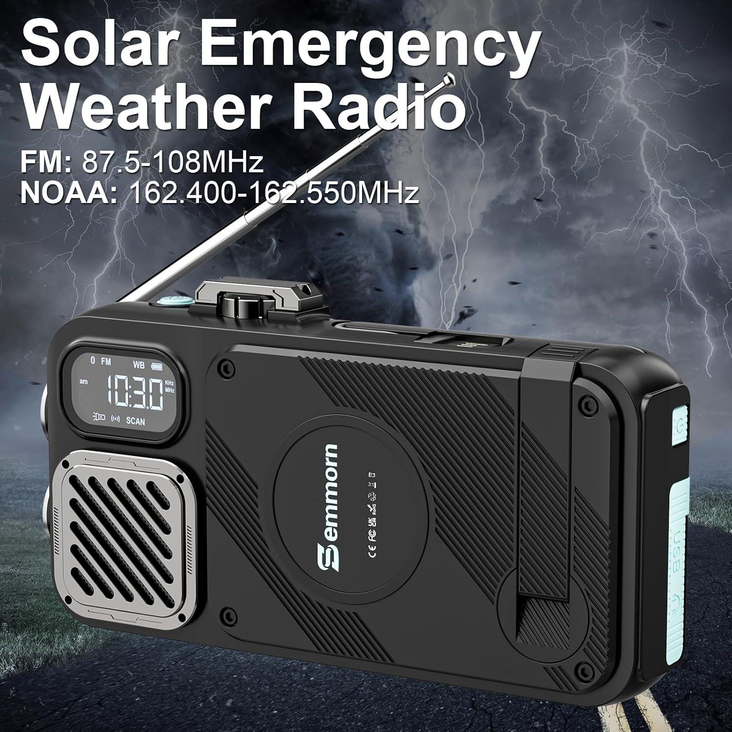 Radio de Emergencia Solar 22000mAh con Cargador Rápido 20W