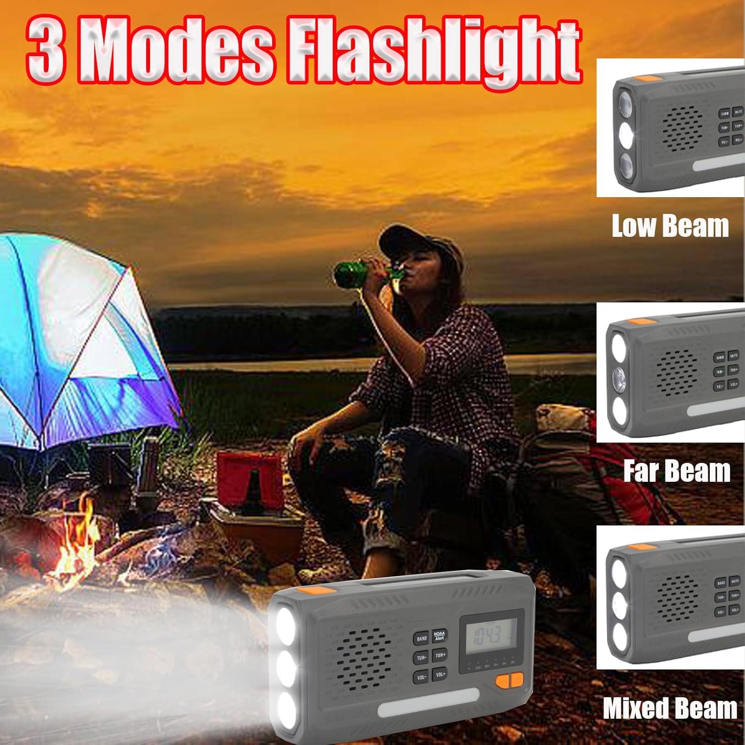 Radio Meteorológica de Emergencia Rumenglai con Cargador Solar y Manivela