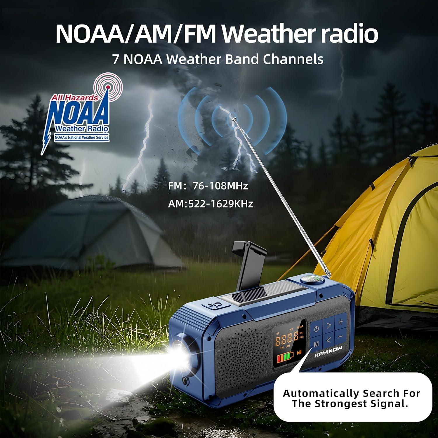Radio Meteorológica de Emergencia Libovgogo DF-589, Bluetooth, IPX5