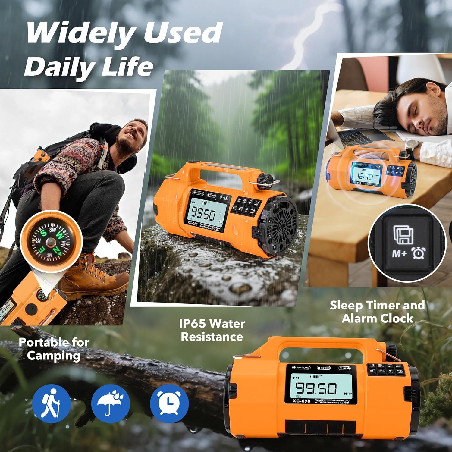 Radio Meteorológica de Emergencia Rckskaya RCKY-098G1 Solar USB-C