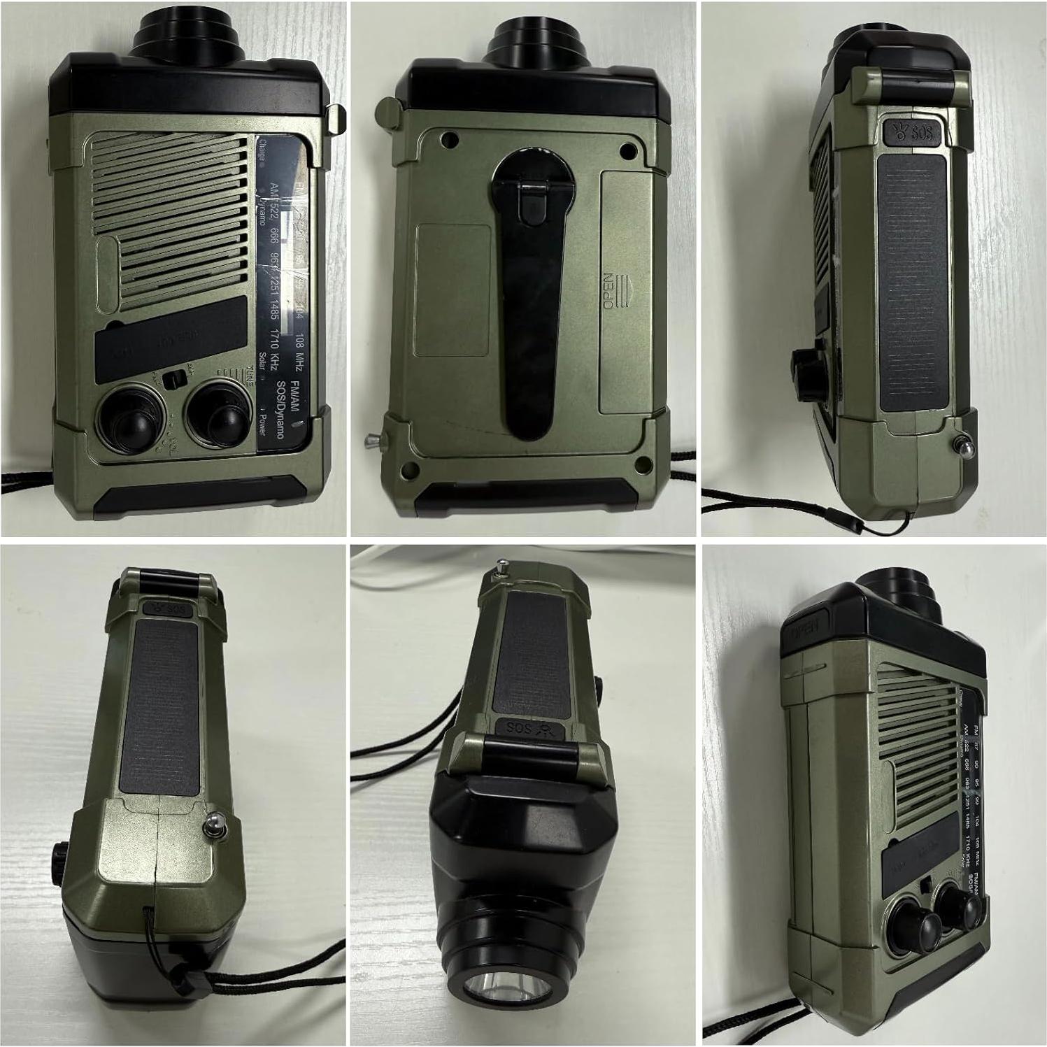 Radio Meteorológica Portátil Rui Hua P96 AM FM Solar USB