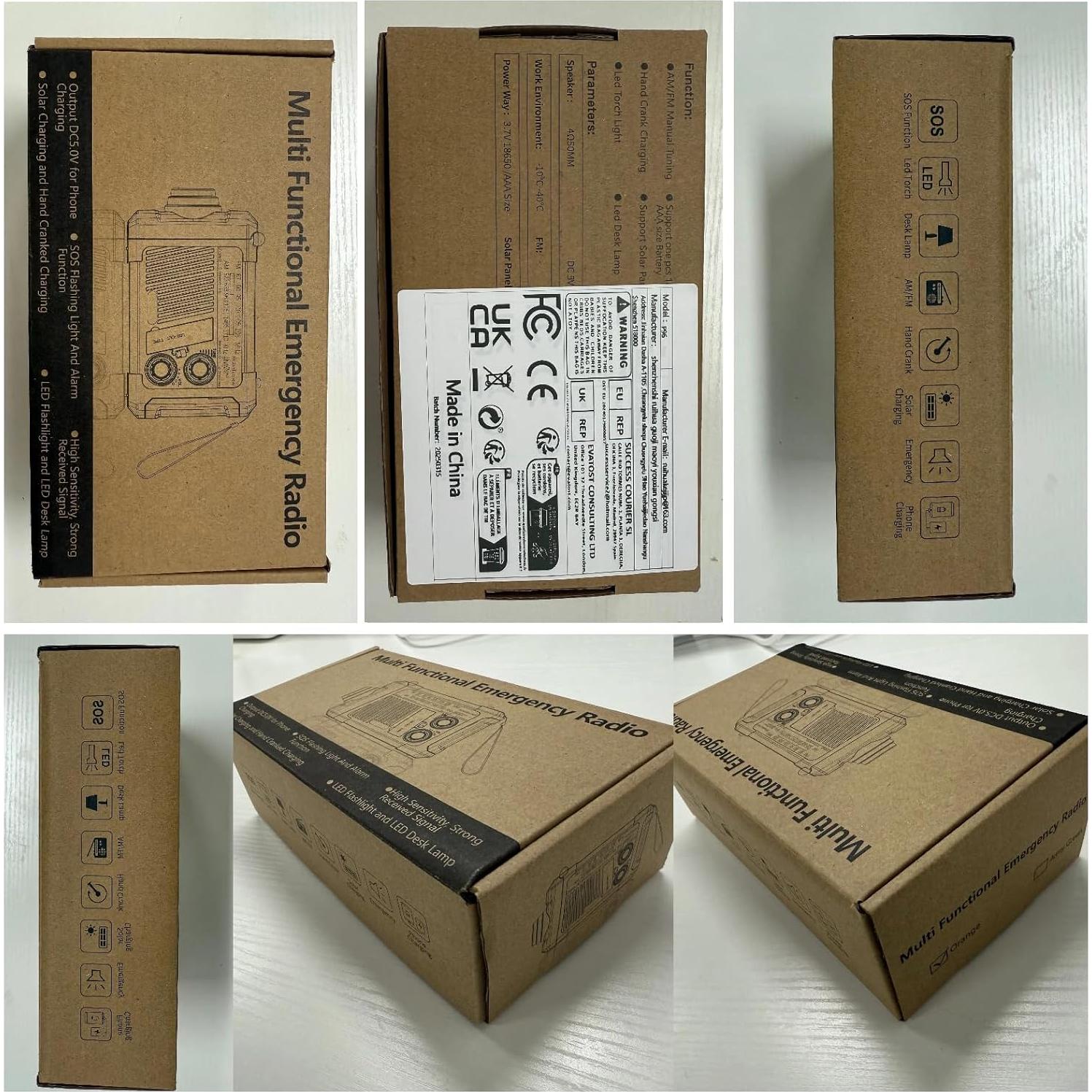 Radio Meteorológica Portátil Rui Hua P96 AM FM Solar USB