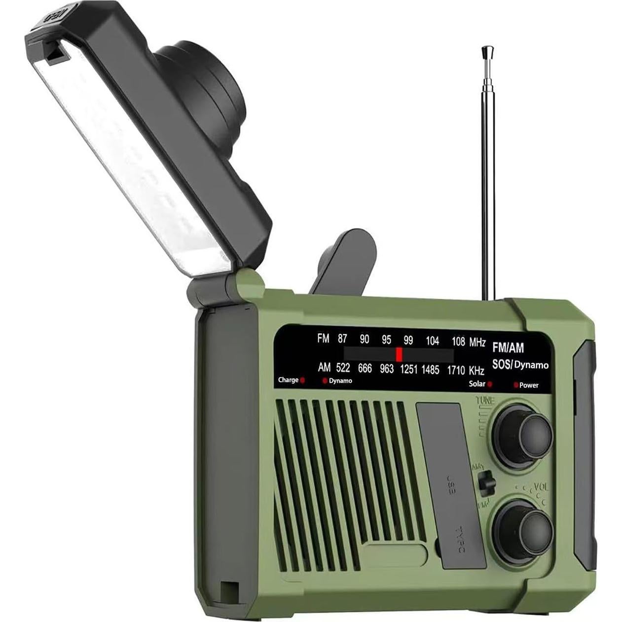 Radio Meteorológica Portátil Rui Hua P96 AM FM Solar USB