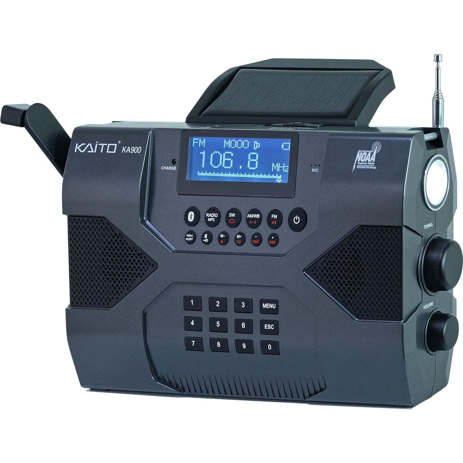 Radio de Emergencia Kaito KA900 Solar Bluetooth 2000mAh