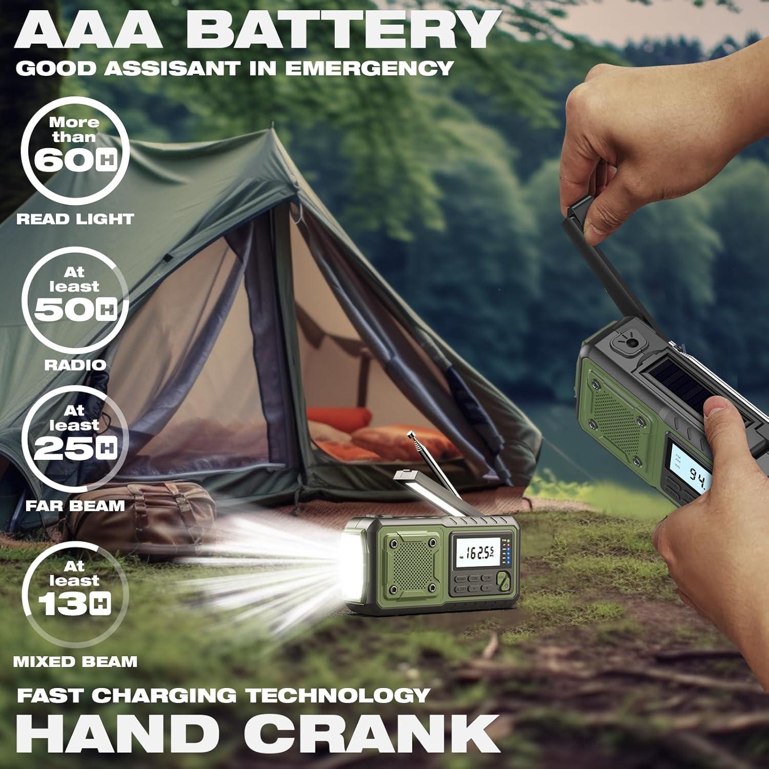 Radio de Emergencia Meteorológica DexScout 5000mAh Solar AM/FM