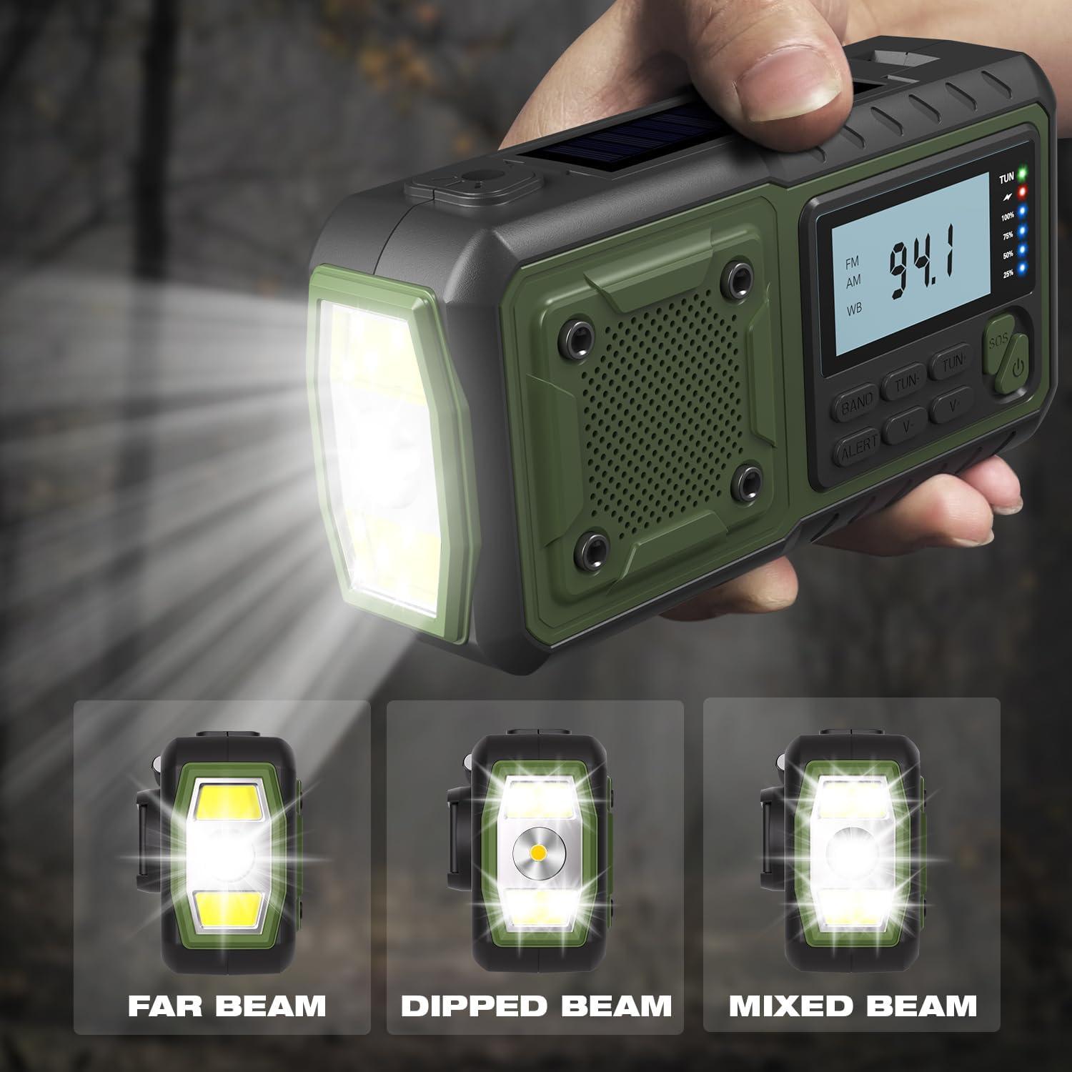 Radio de Emergencia Meteorológica DexScout 5000mAh Solar AM/FM