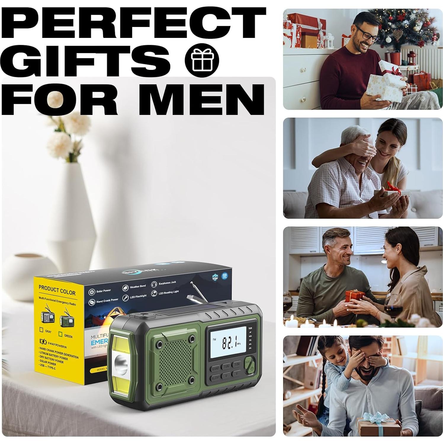 Radio de Emergencia Meteorológica DexScout 5000mAh Solar AM/FM