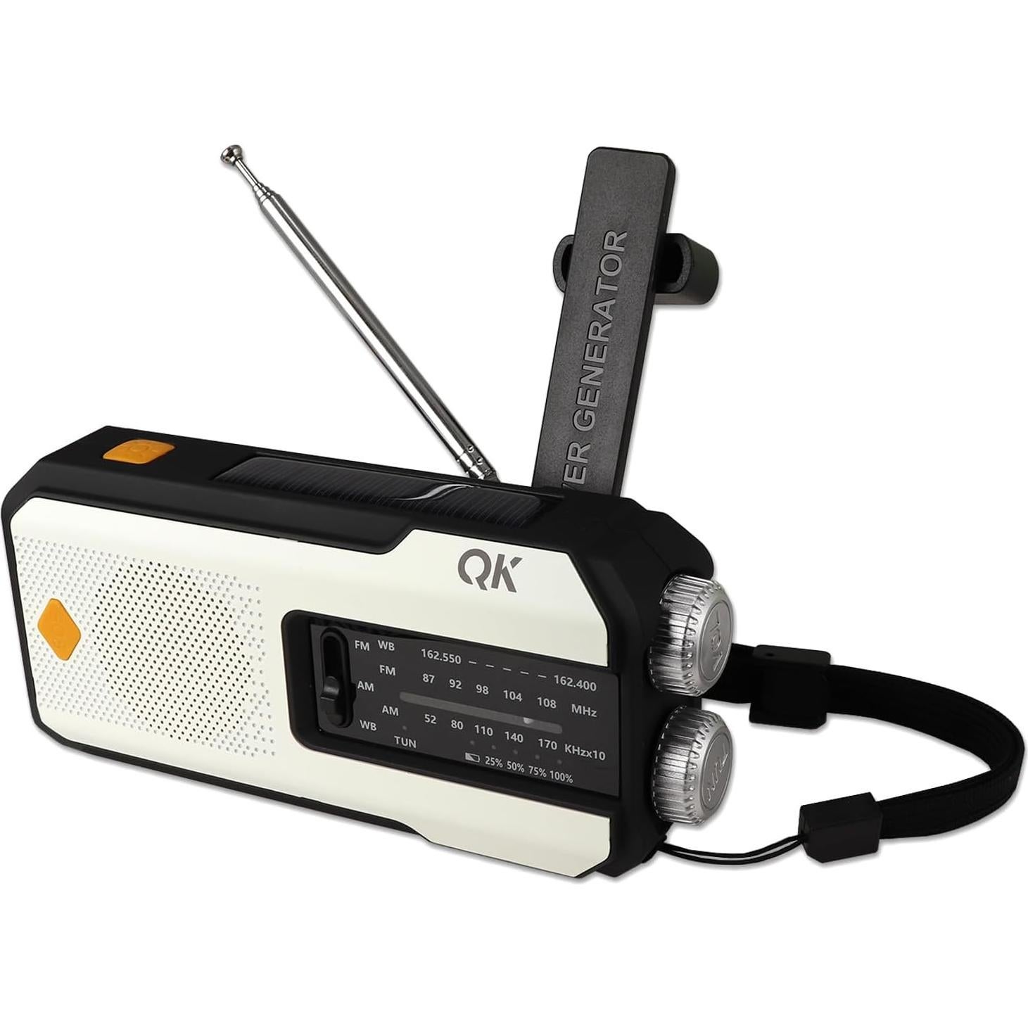 Radio de Emergencia 4-en-1 NOAA Guardian QKLCFR - Linterna y Cargador