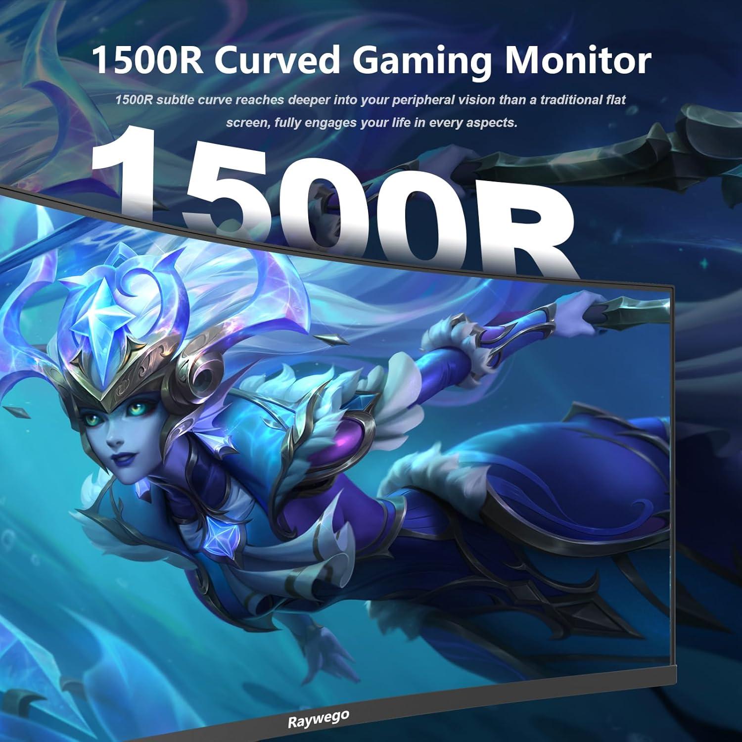 Monitor Curvo 34" Raywego UWQHD 165Hz 300cd/m² FreeSync