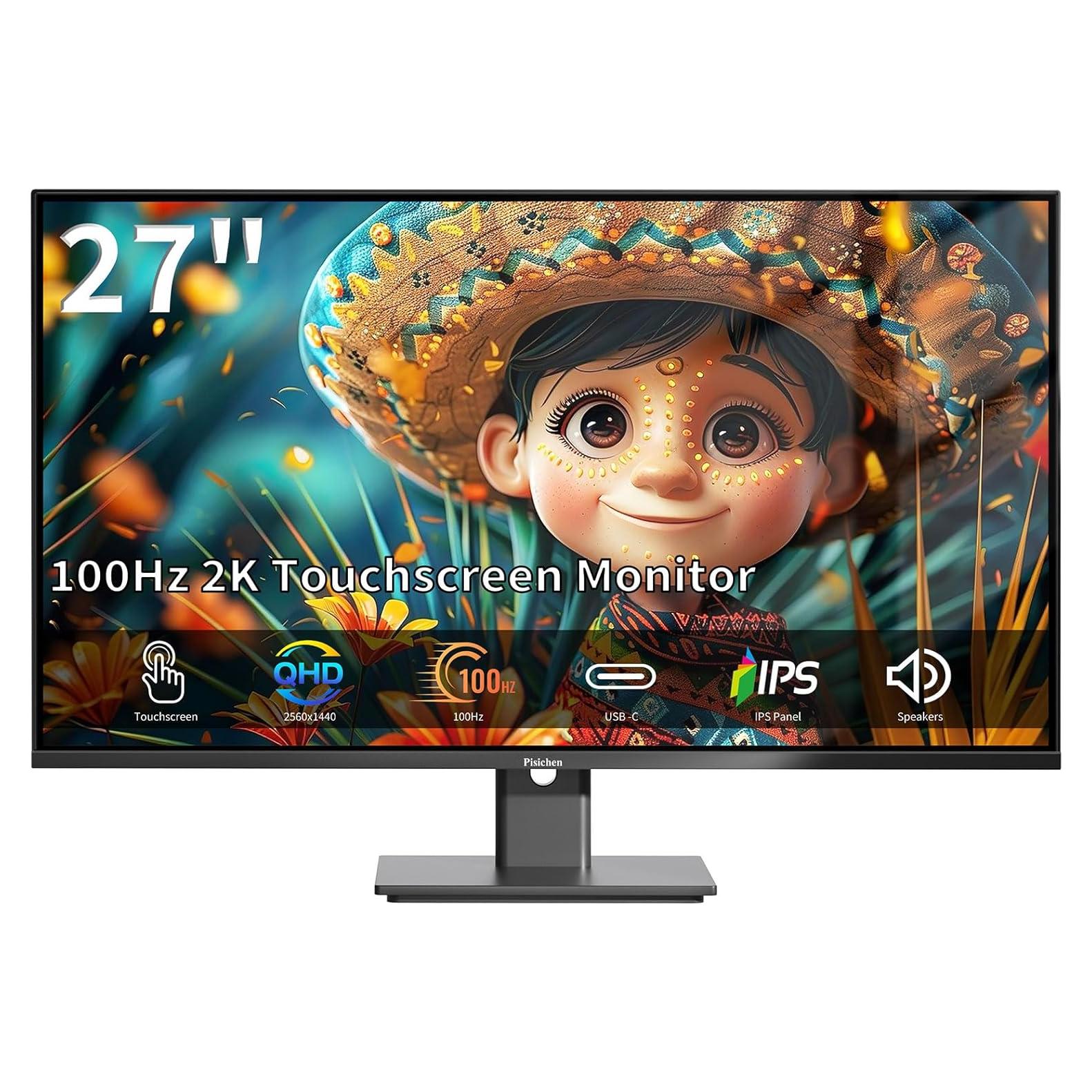 Monitor Táctil 27" 2K 100Hz IPS Multitáctil 10 Puntos