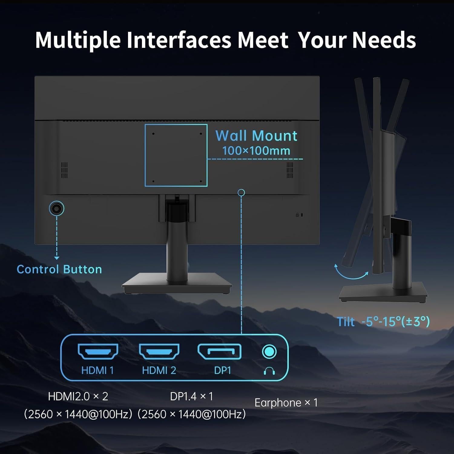 Monitor KTC QHD 27" IPS 100Hz Anti-Luz Azul 2560x1440