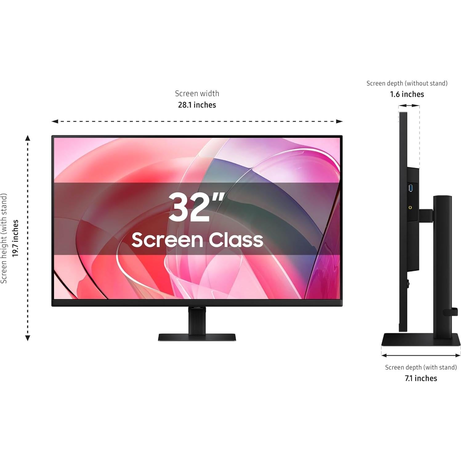 Monitor Samsung ViewFinity S7 32" UHD 4K HDR10 con Altavoces