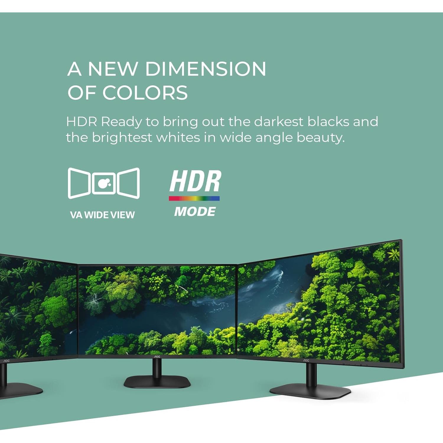 Monitor AOC 24B2H2 24" FHD IPS 100Hz Sin Marco Negro