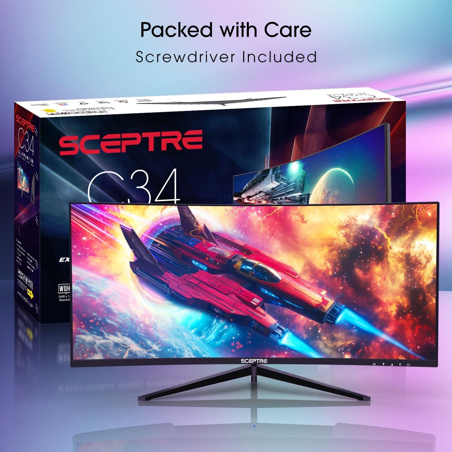 Monitor Curvo de Juegos Sceptre 30" 2560x1080p 200Hz HDMI DP