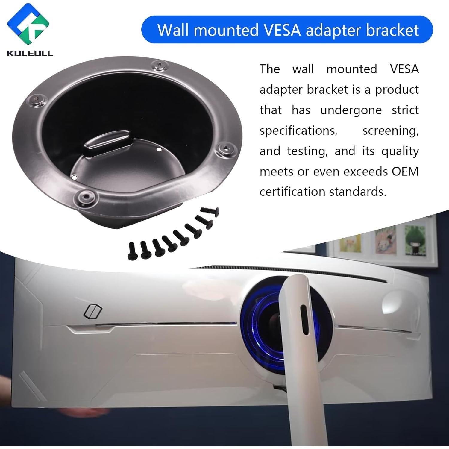 Soporte de Pared VESA KOLEOLL para Samsung Odyssey G9 49"