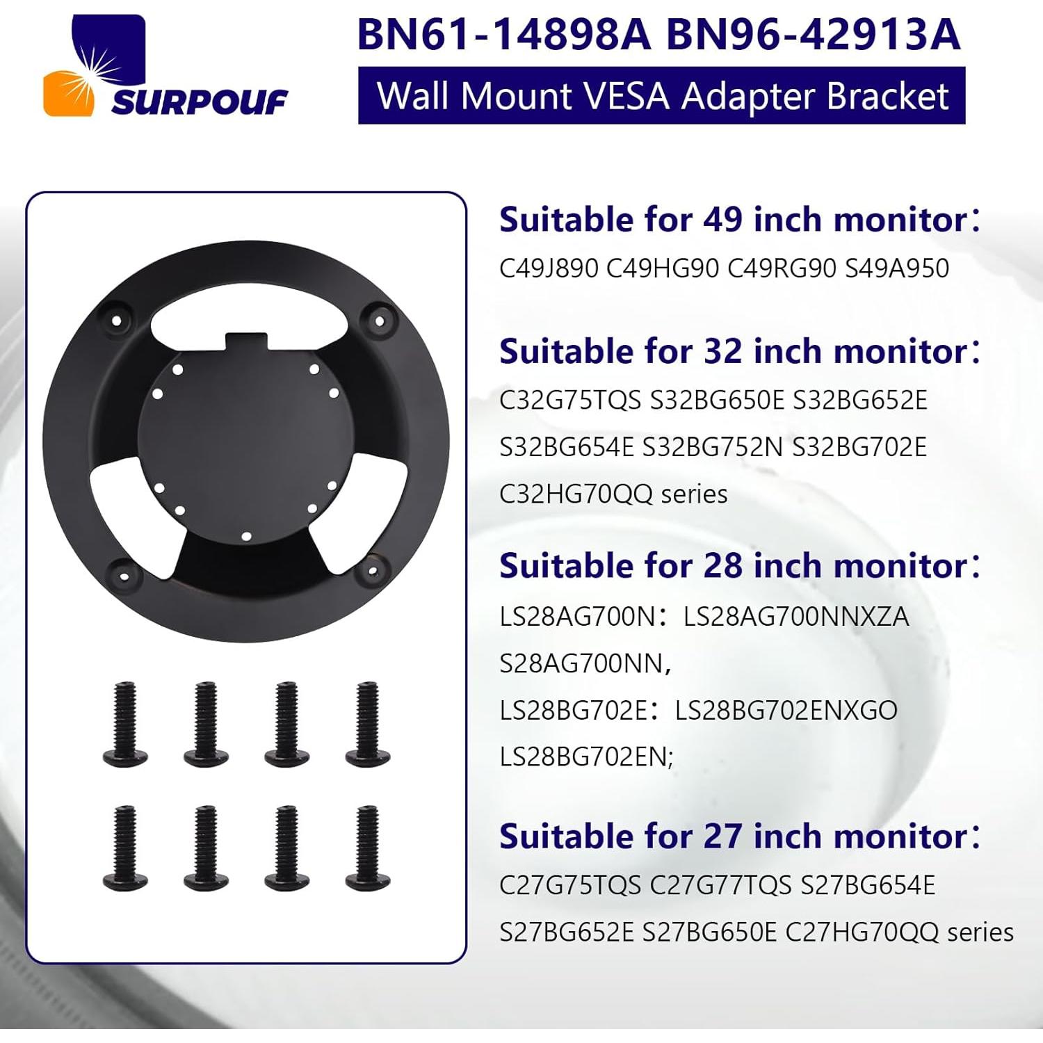 Soporte de Montaje en Pared VESA SURPOUF para Monitores Samsung 27-49"