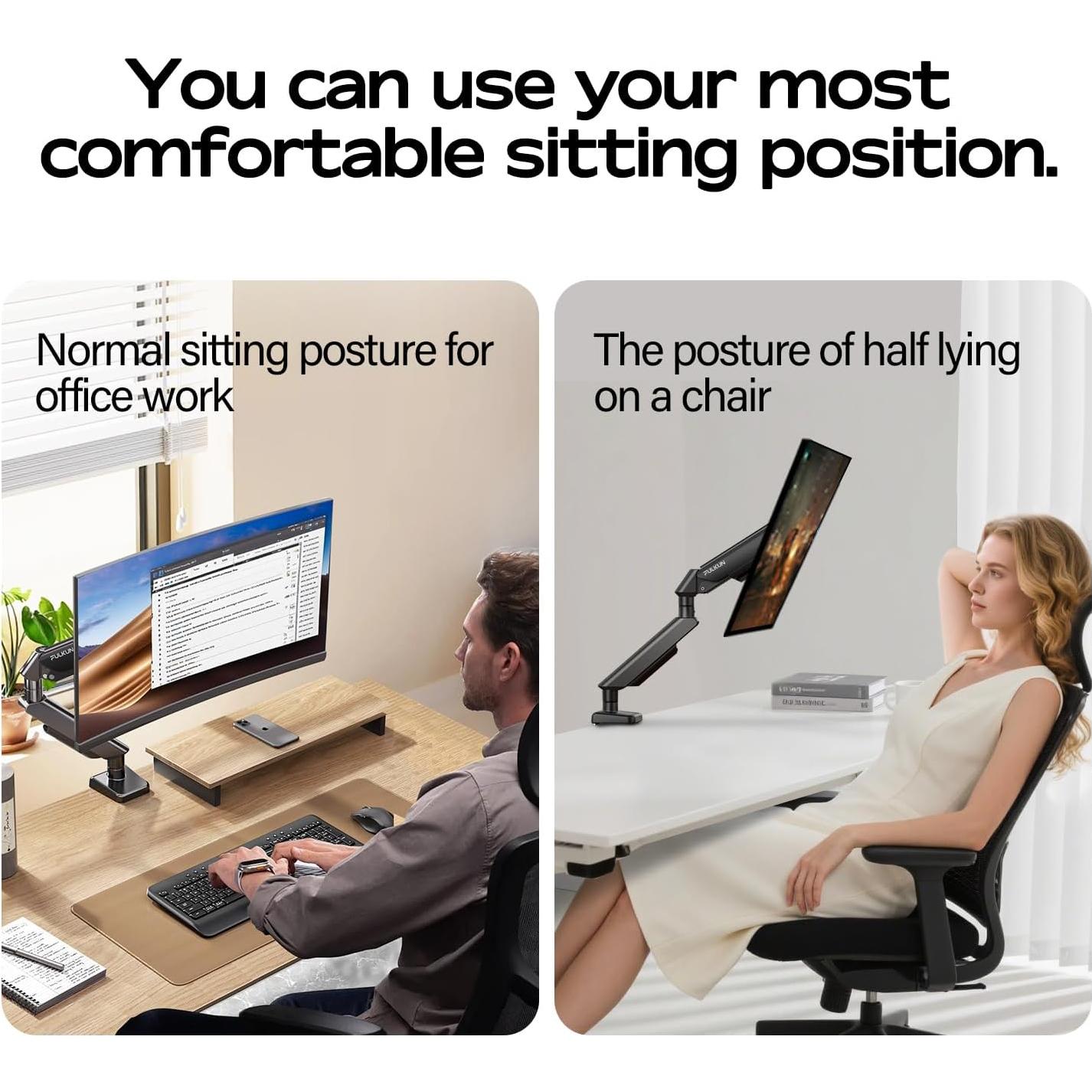 Soporte de Monitor Fulkun Articulado 17-32" Negro VESA 75x75/100x100