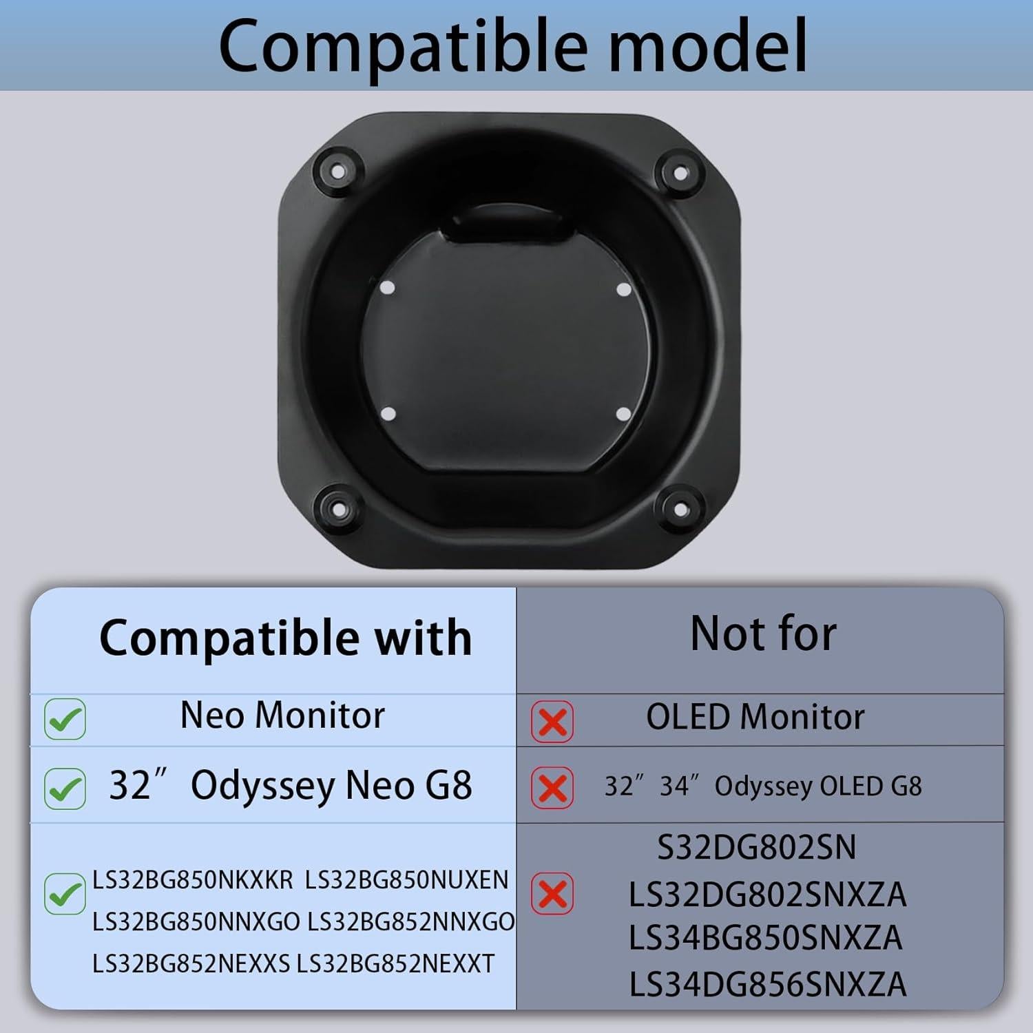 Adaptador VESA Odyssey G8 Compatible Samsung 32" 4K