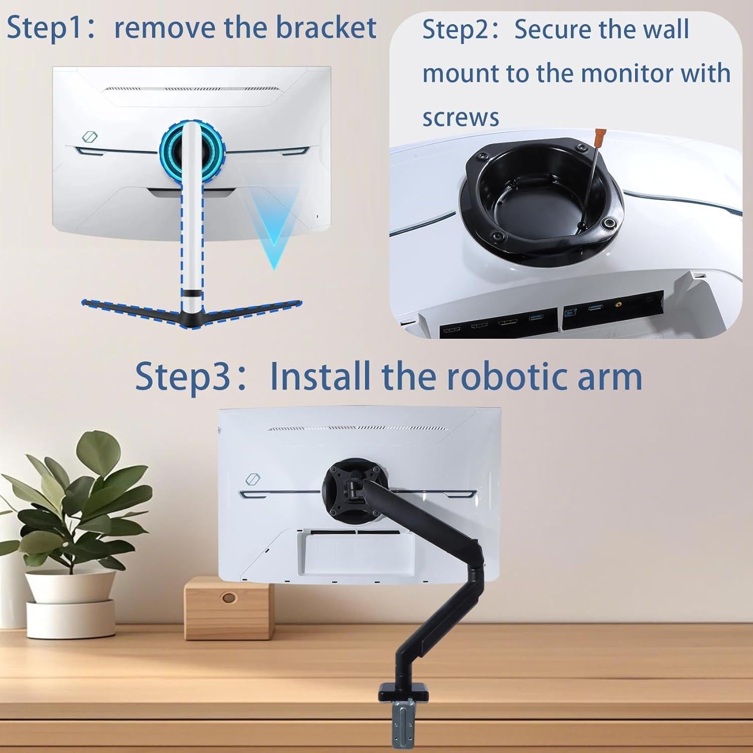 Adaptador VESA Odyssey G8 Compatible Samsung 32" 4K