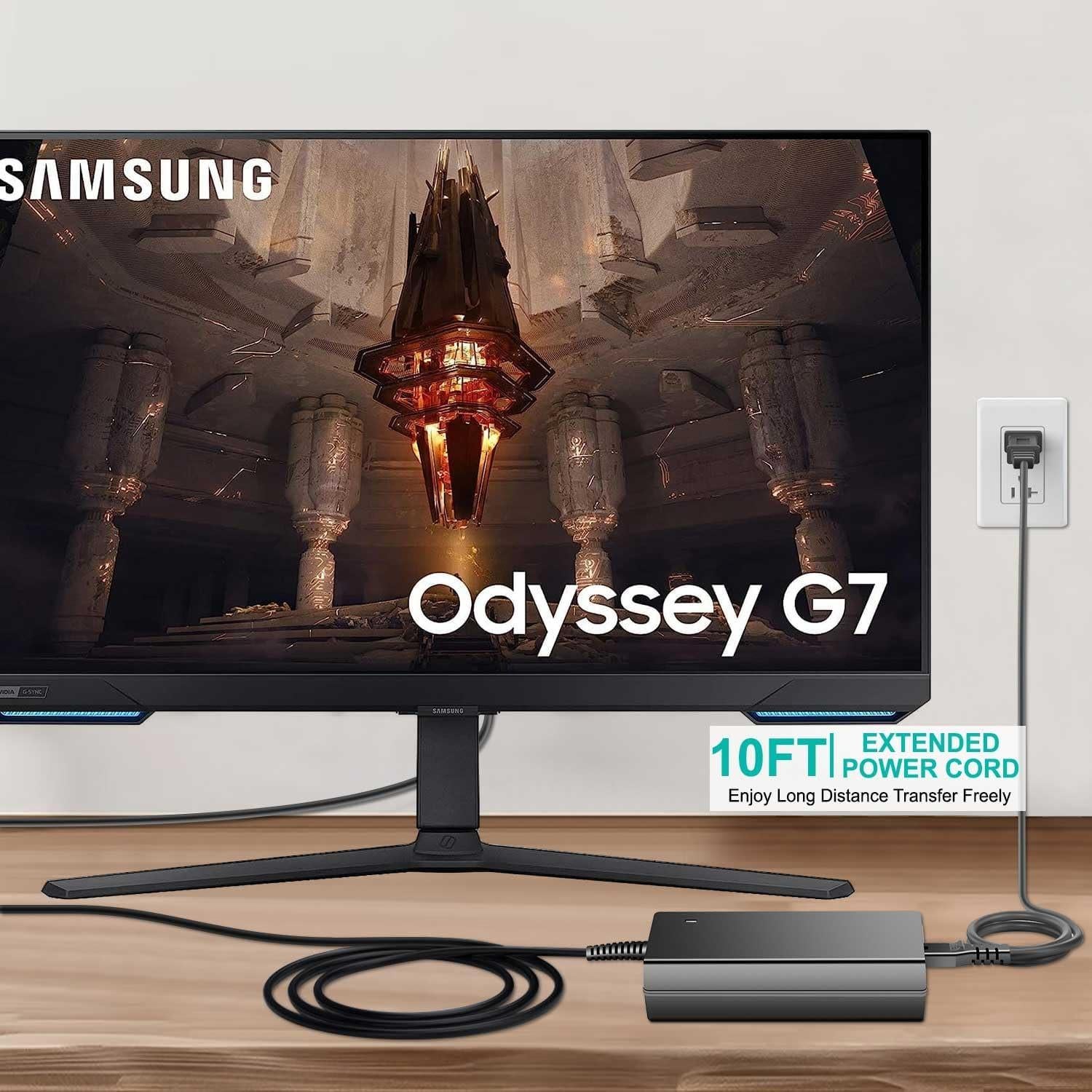 Cargador HKY 100W para Monitores Samsung Odyssey G7 27" 32" 34"
