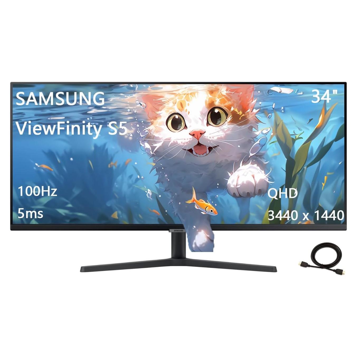 Monitor Ultrawide Samsung ViewFinity S5 34" QHD 100Hz 5ms