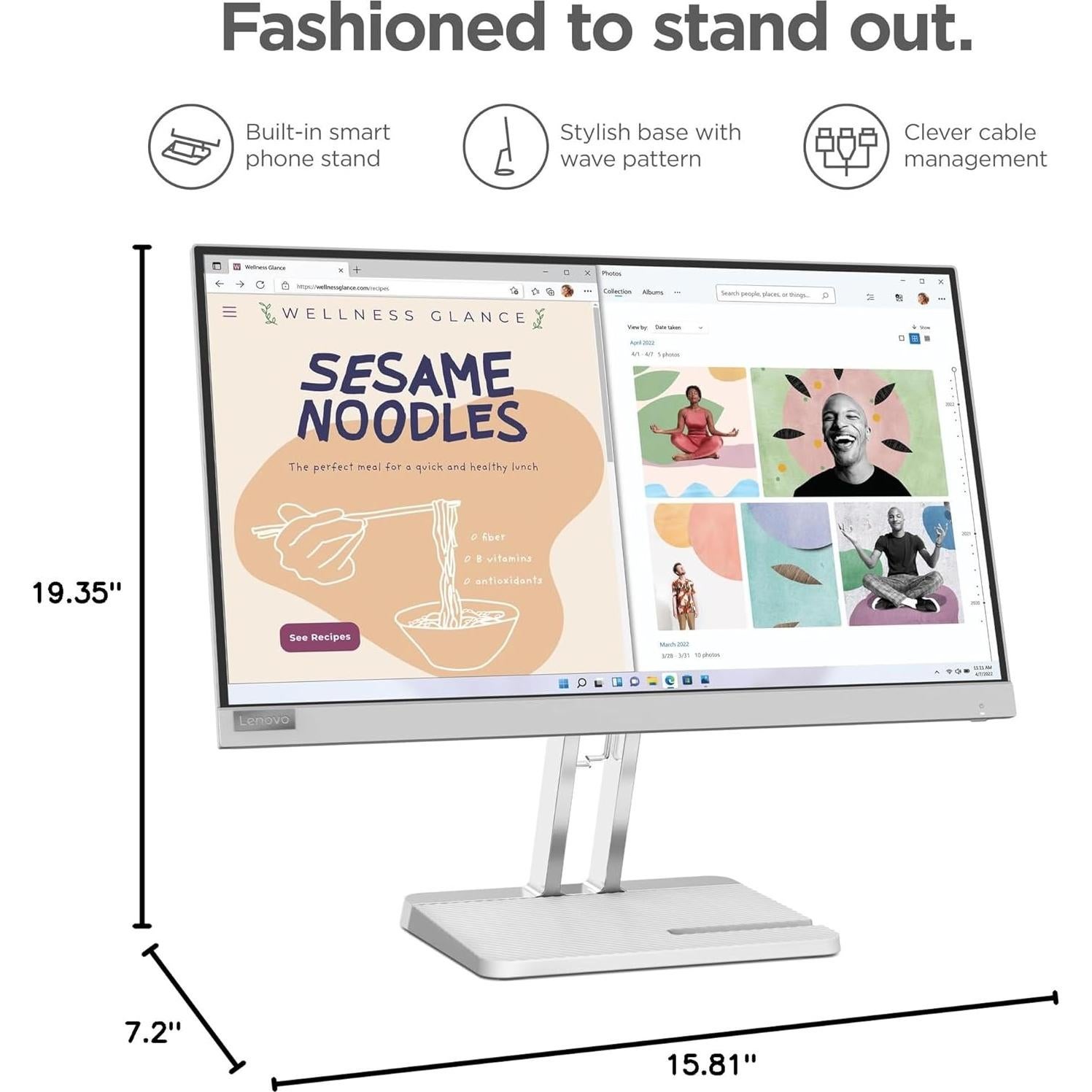 Monitor Lenovo L22e-40 21.5" FHD 75Hz HDMI VGA Gris