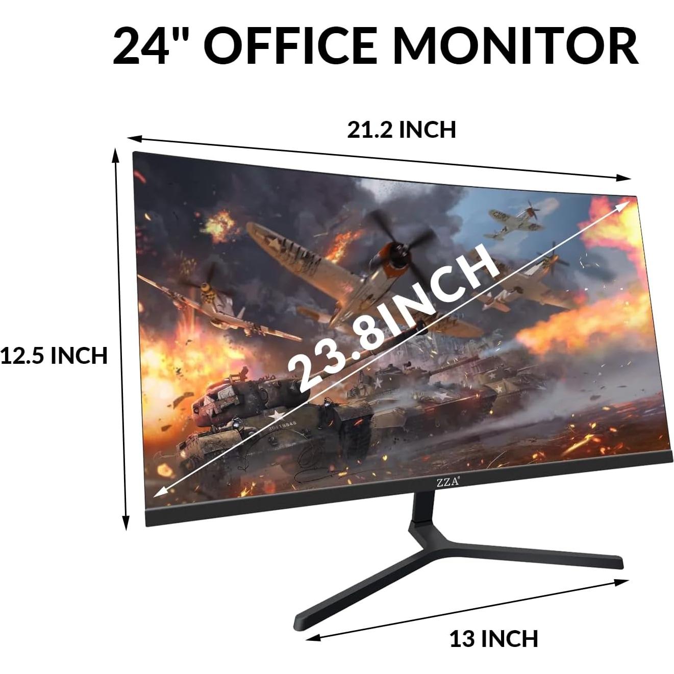 Monitor Curvo ZZA 24" 100Hz Full HD 1920x1080 VA