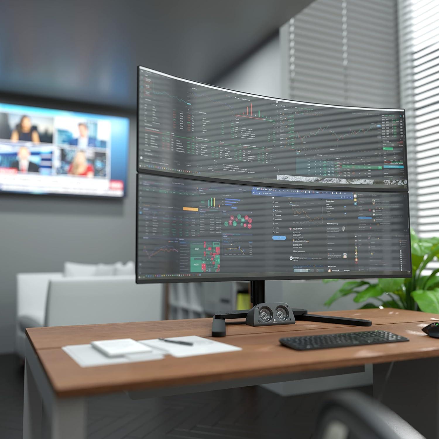 Soporte Doble ATDEC AWMS-2-BT75-FS para Monitores 49"