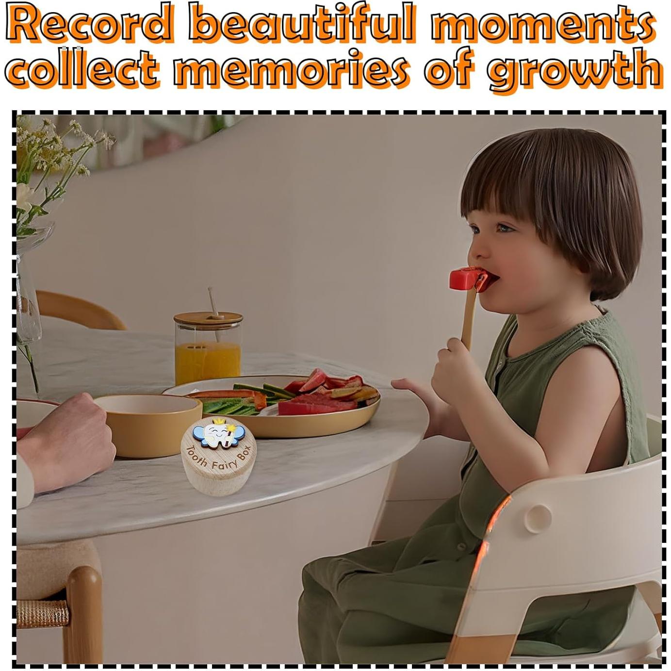 Caja de Hada de los Dientes PAMBO - Madera 3D Azul