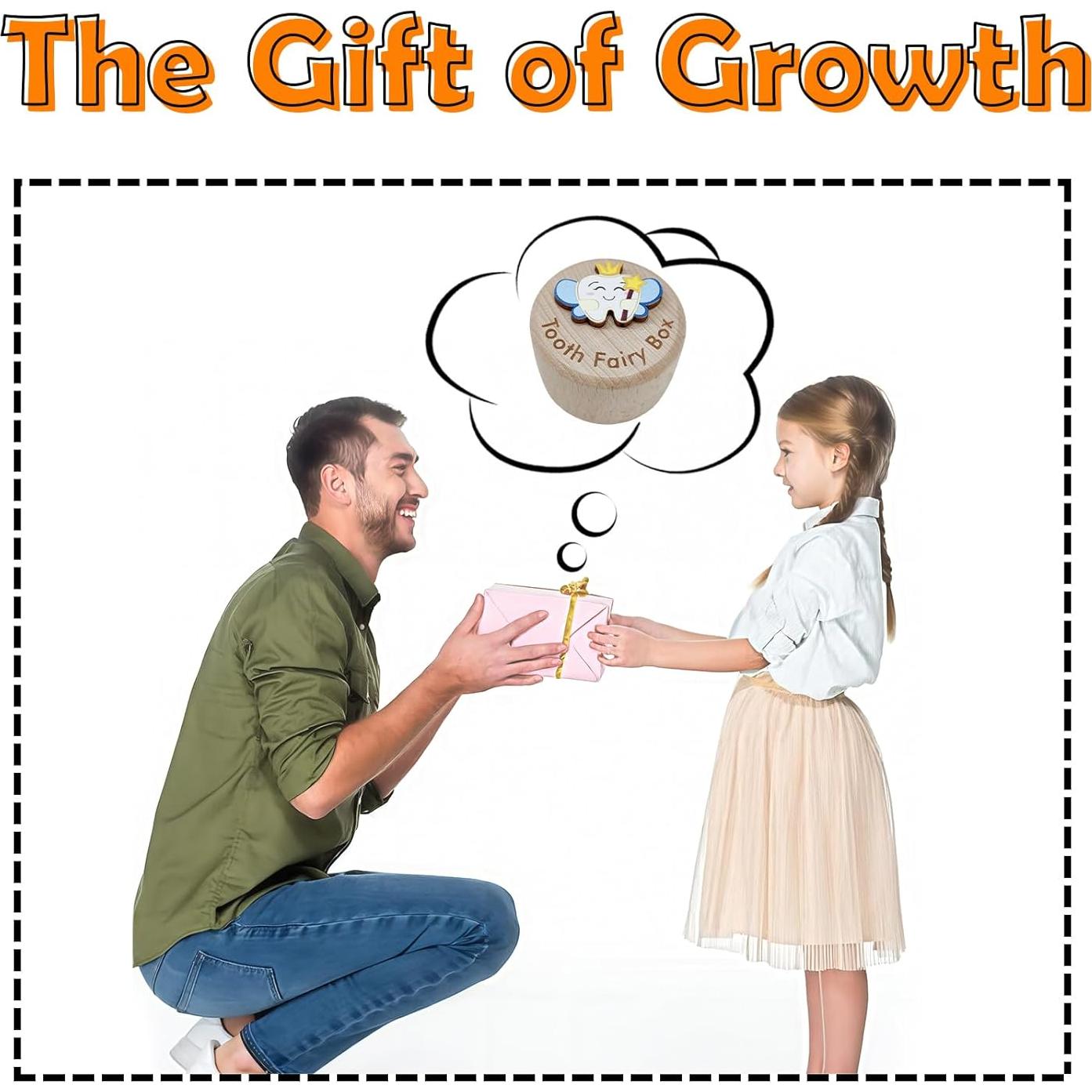 Caja de Hada de los Dientes PAMBO - Madera 3D Azul