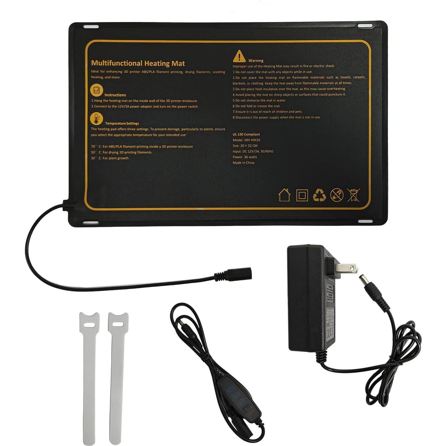 Manta Calefactora DORUNDEA 20x32cm para Impresoras 3D