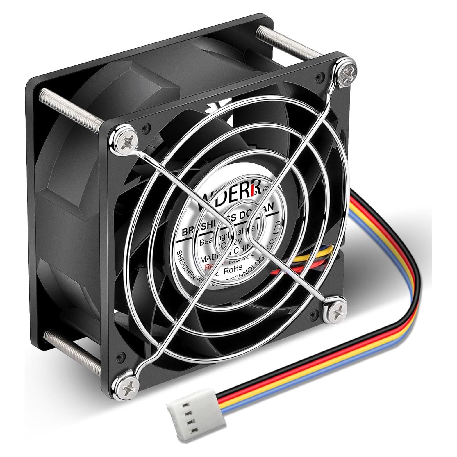 Ventilador WDERAIR 80mm 12V PWM Alto Flujo 80CFM