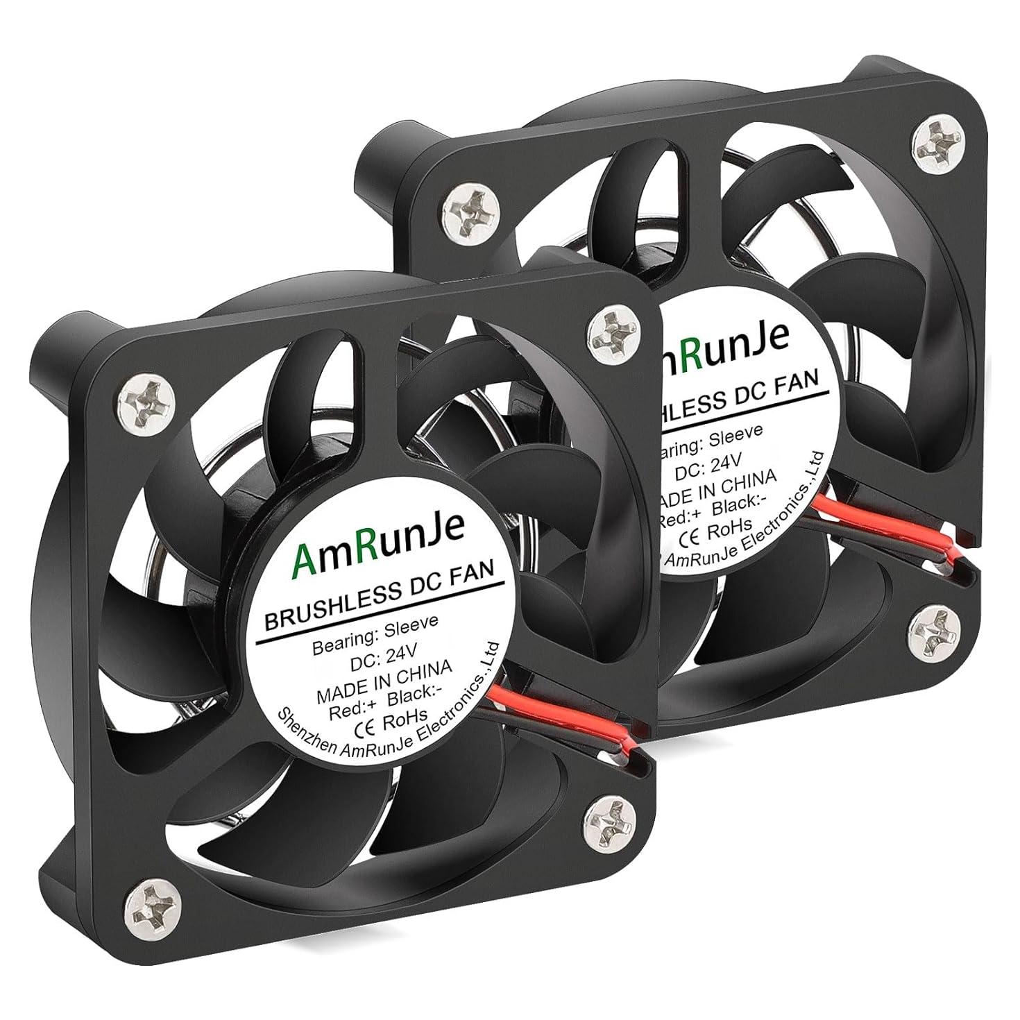 Ventilador 5010 24V AmRunJe 50x10mm 6000RPM 2 Pcs