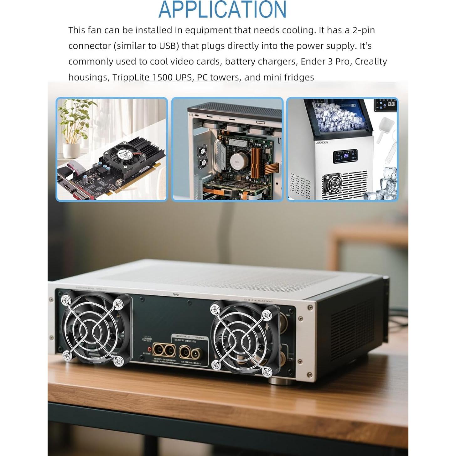 Ventilador 5010 24V AmRunJe 50x10mm 6000RPM 2 Pcs