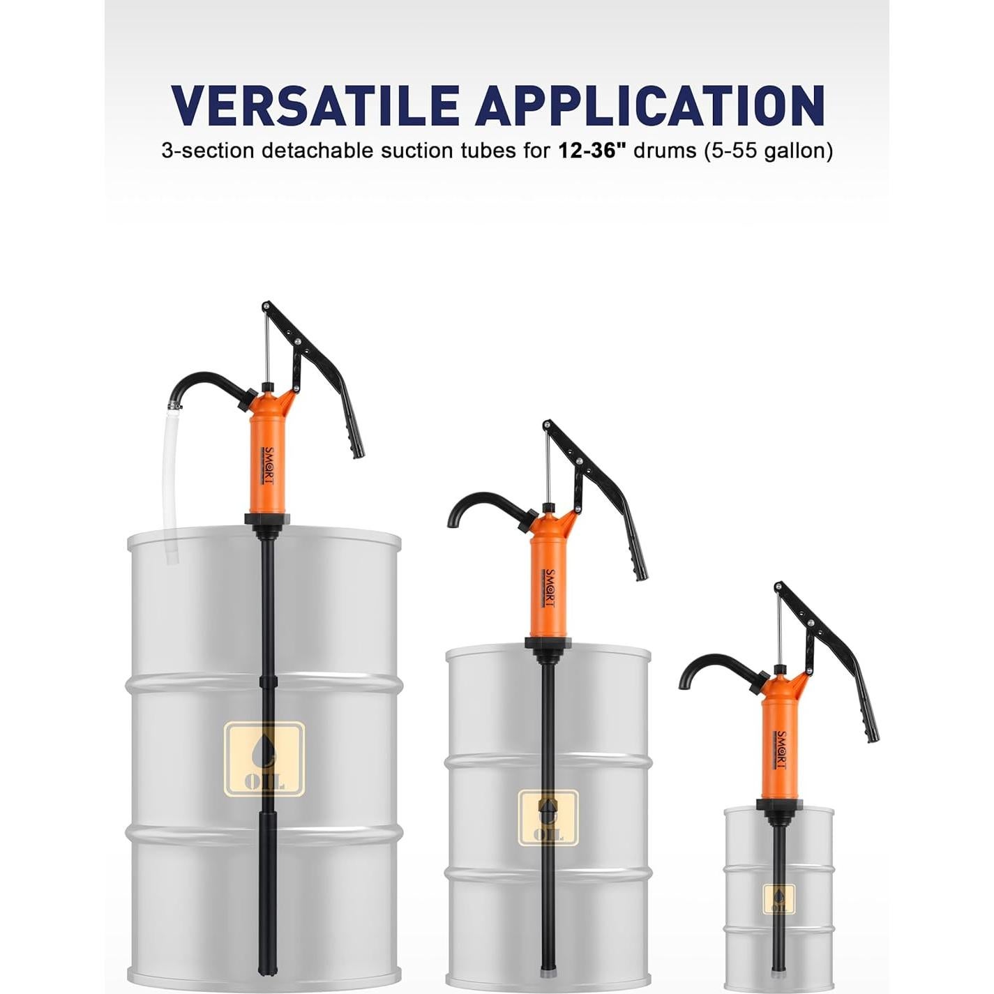Bomba de Tambor Manual SMART JERRY 55 Galones - Alta Dureza