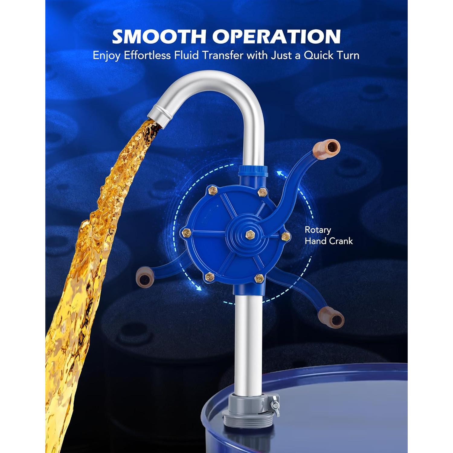 Bomba de tambor manual Orion Motor Tech 55 galones aceite diésel
