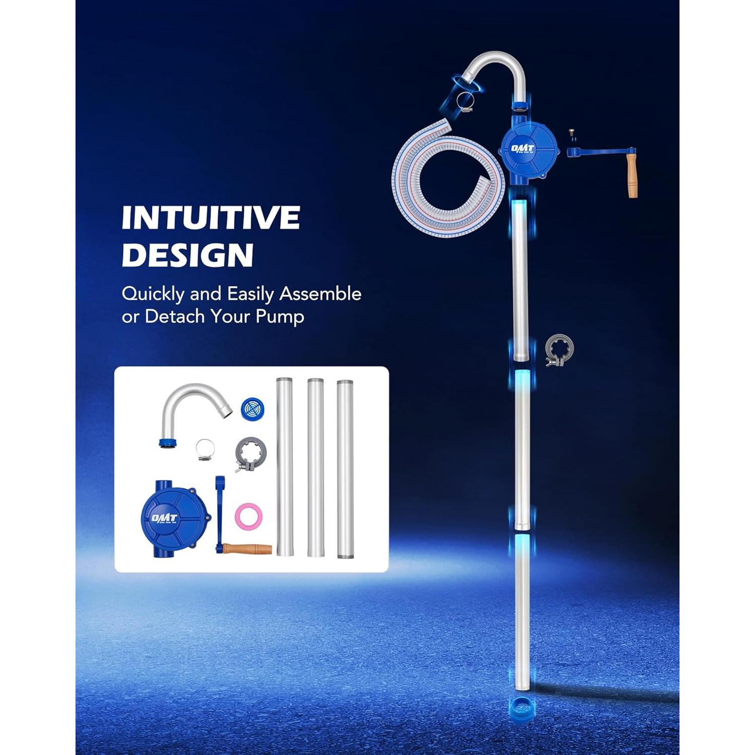 Bomba de tambor manual Orion Motor Tech 55 galones aceite diésel