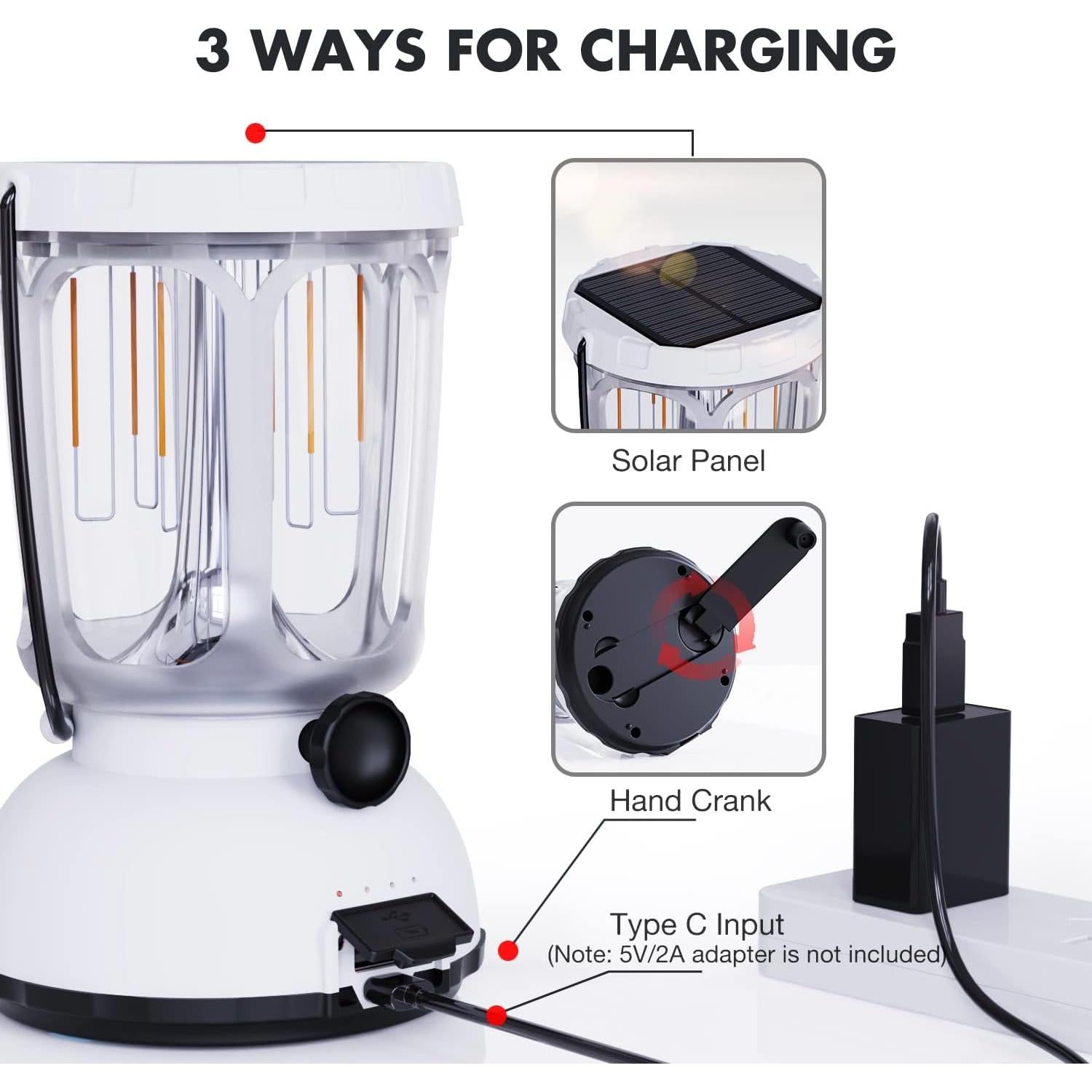 Linterna de Camping y Radio de Emergencia Mesqool 6000mAh