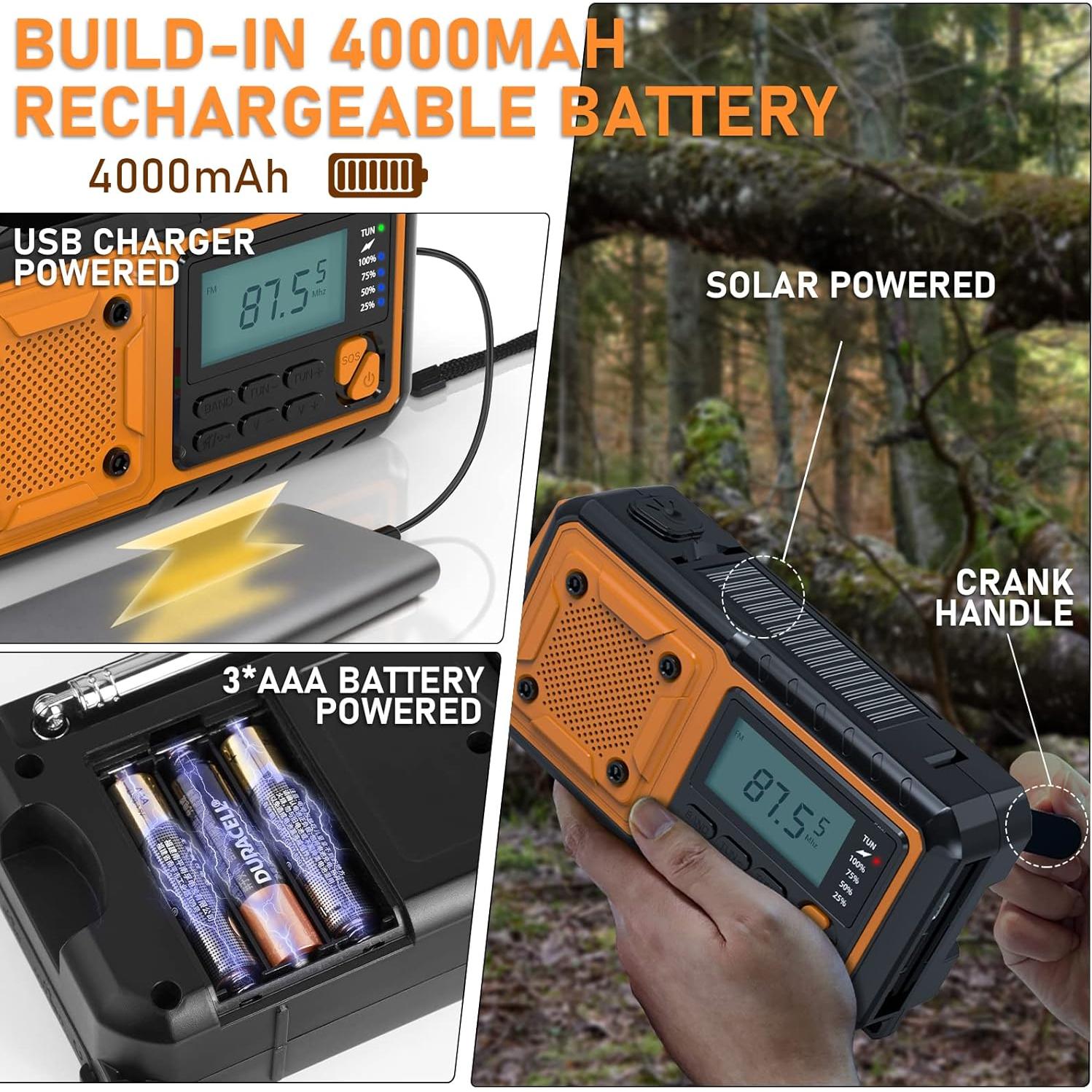 Radio de Emergencia Goodes GES-FM-035 Portátil AM/FM/SW 4000mAh