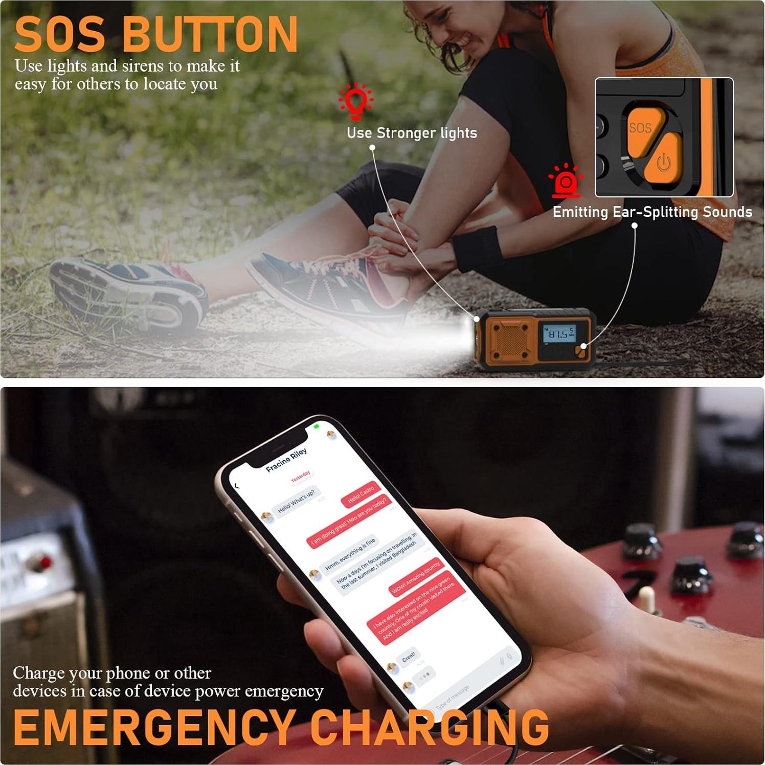 Radio de Emergencia Goodes GES-FM-035 Portátil AM/FM/SW 4000mAh