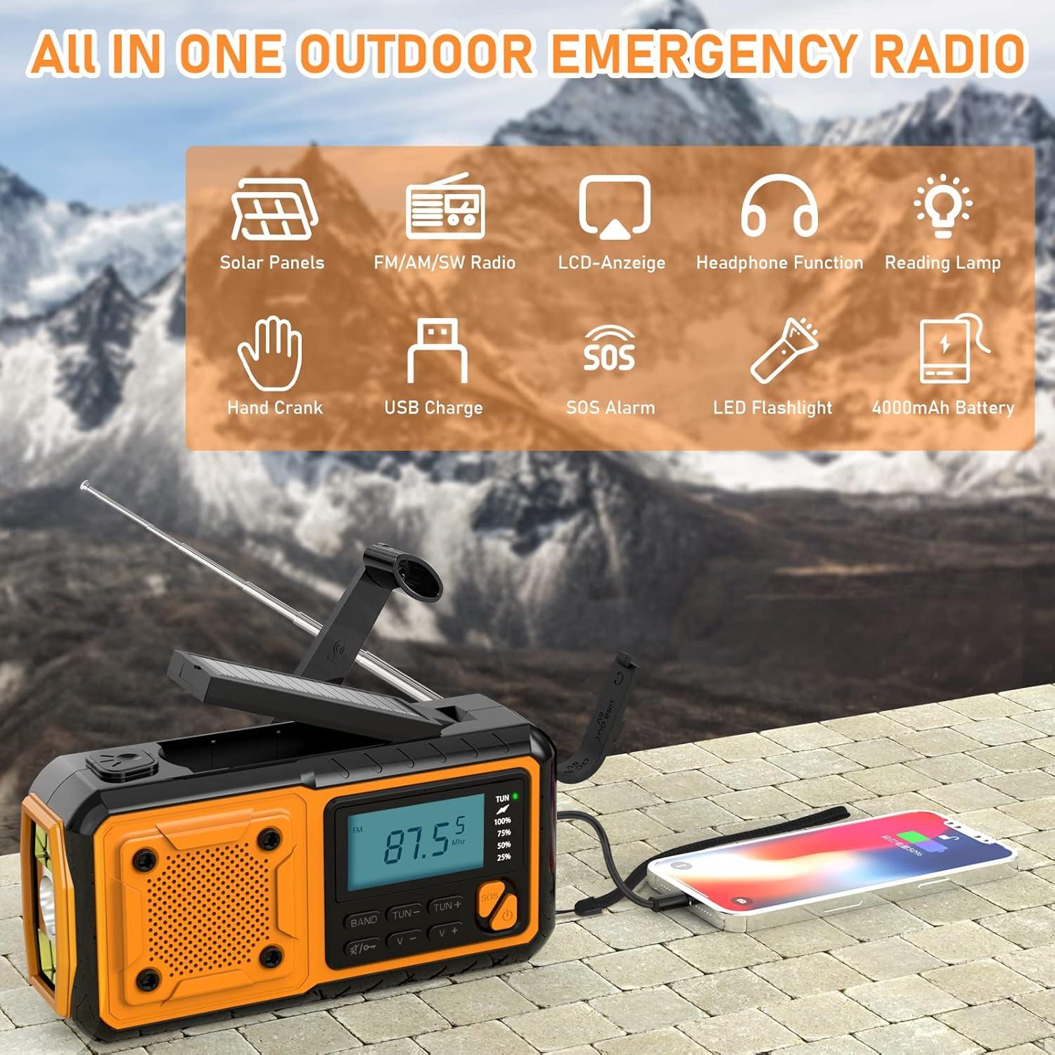 Radio de Emergencia Goodes GES-FM-035 Portátil AM/FM/SW 4000mAh