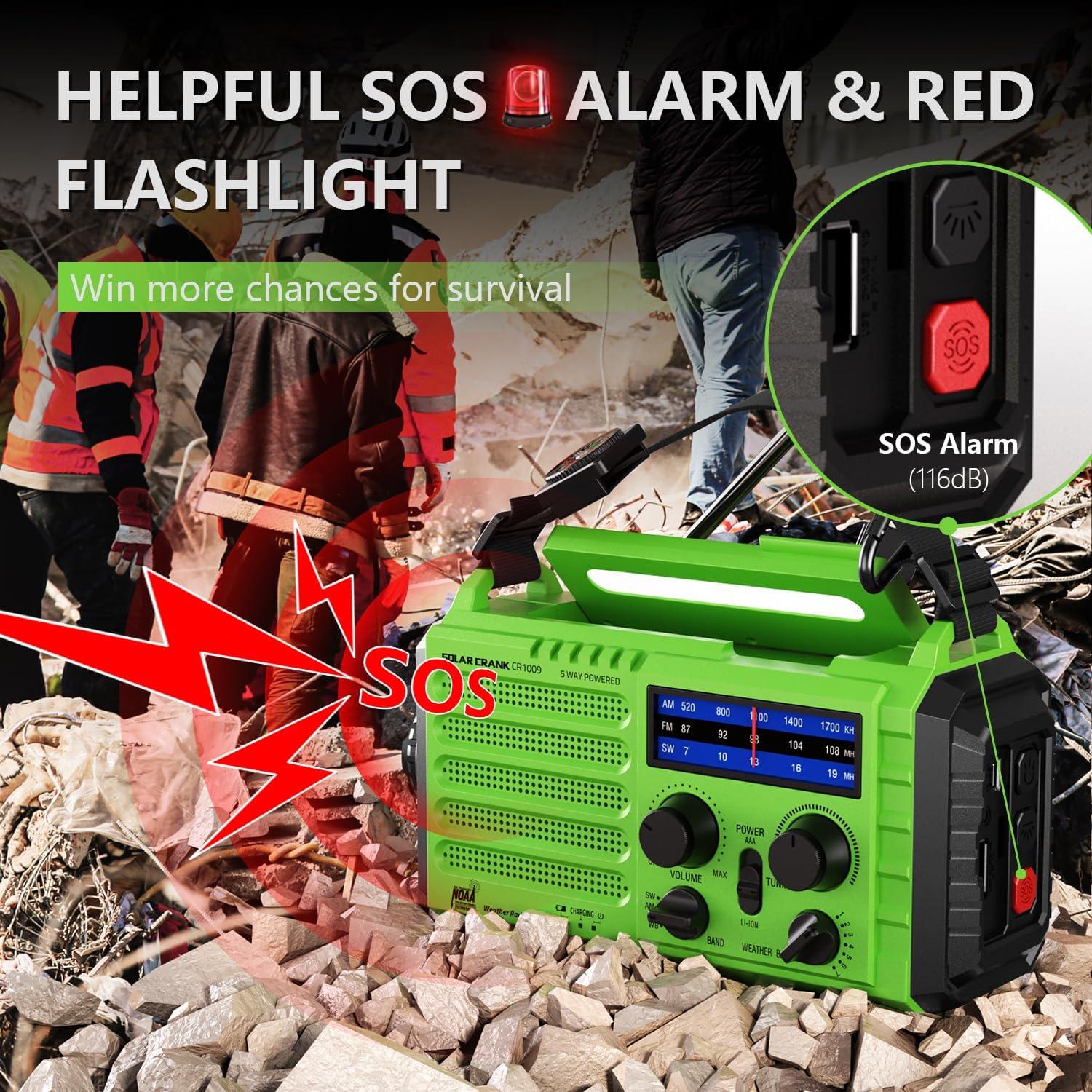 Radio Meteorológica de Emergencia PPLEE CR1009 5000mAh Solar