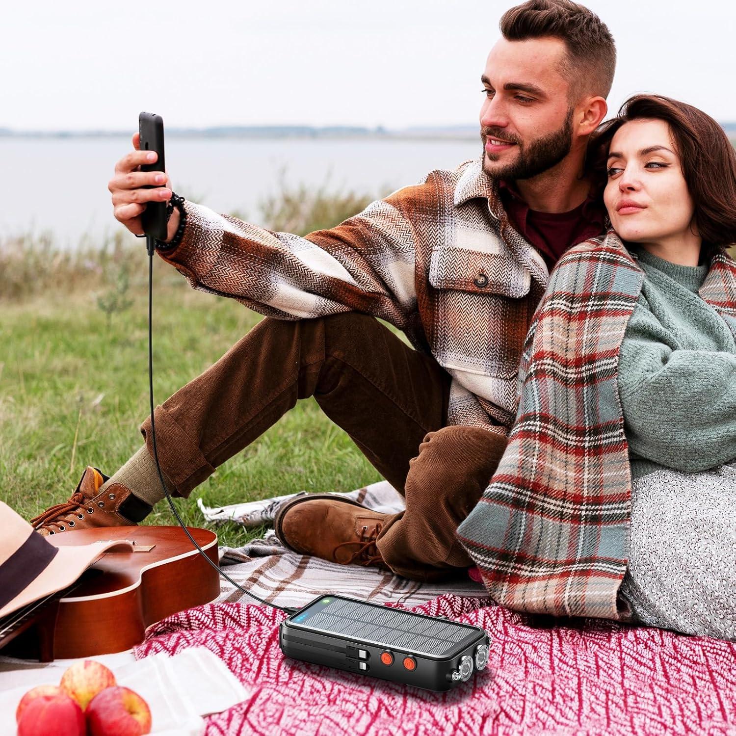 Radio de Emergencia Manivela Solar Semmorn 22000mAh FM NOAA