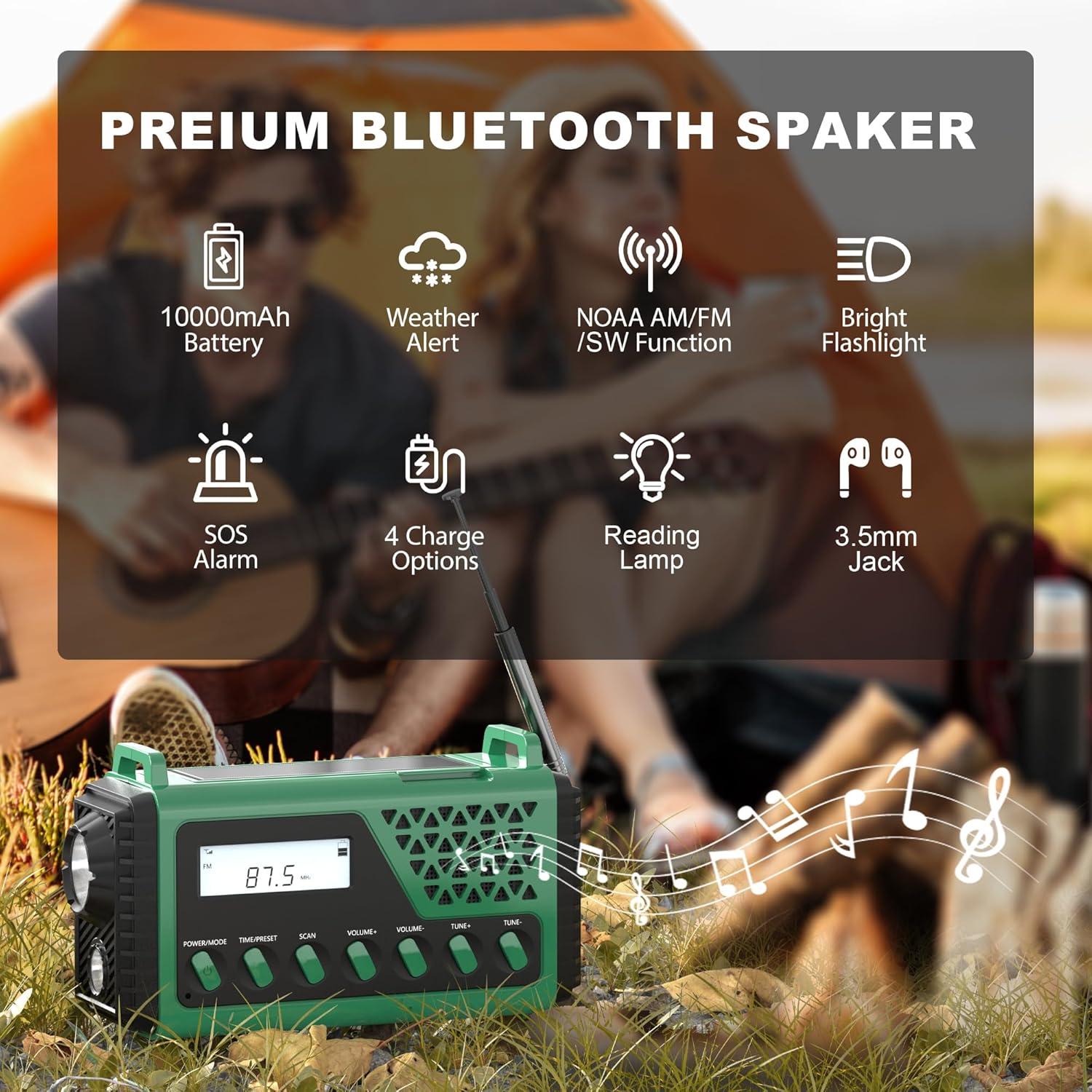 Radio Meteorológica de Emergencia DexScout 10000mAh Solar