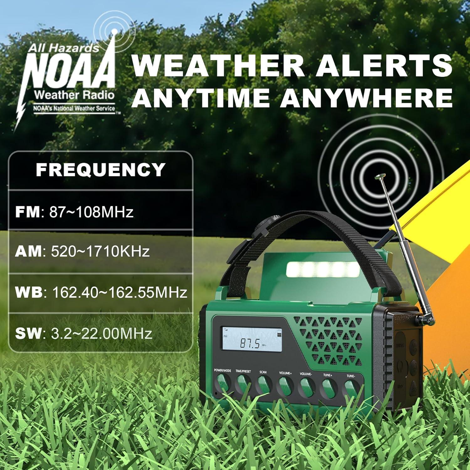 Radio Meteorológica de Emergencia DexScout 10000mAh Solar