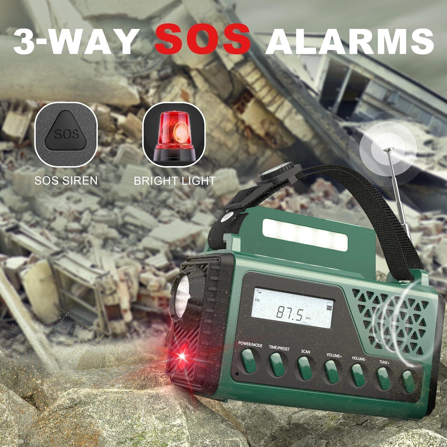 Radio Meteorológica de Emergencia DexScout 10000mAh Solar