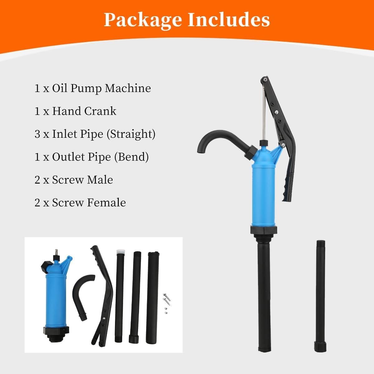 Bomba de tambor manual Locadence 55 galones con sifón telescópico