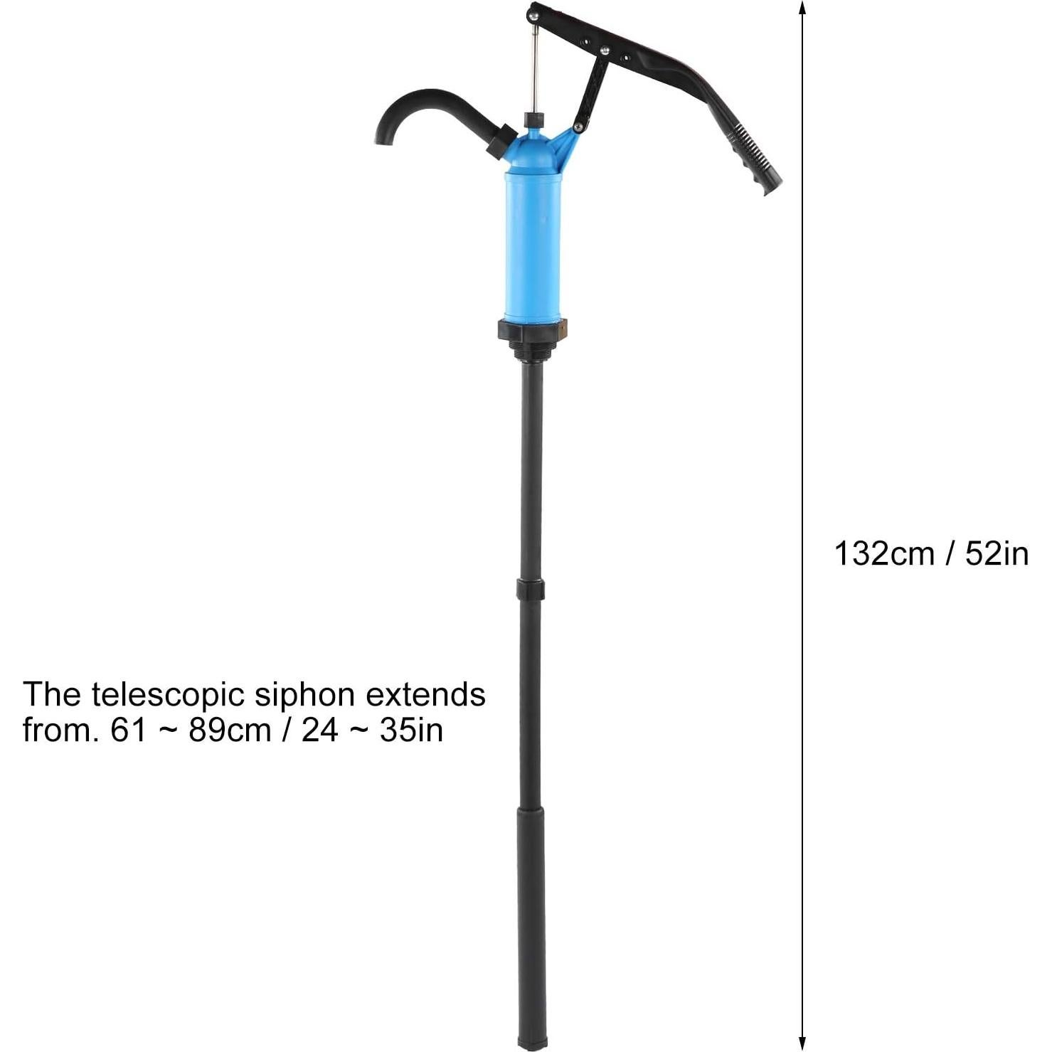 Bomba de tambor manual Locadence 55 galones con sifón telescópico