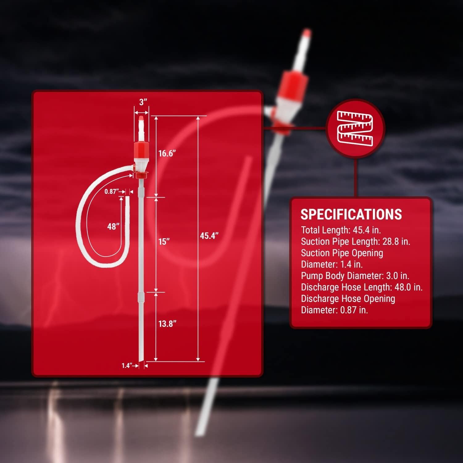 Bomba de tambor manual TERA PUMP TRDRUM40 para líquidos