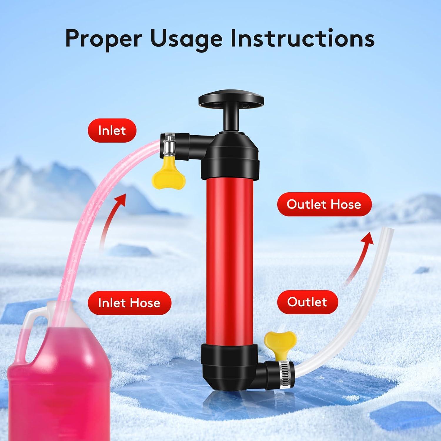 Kit de Bomba de Mano para Anticongelante SOUNDVALUE - 2 Mangueras 1m